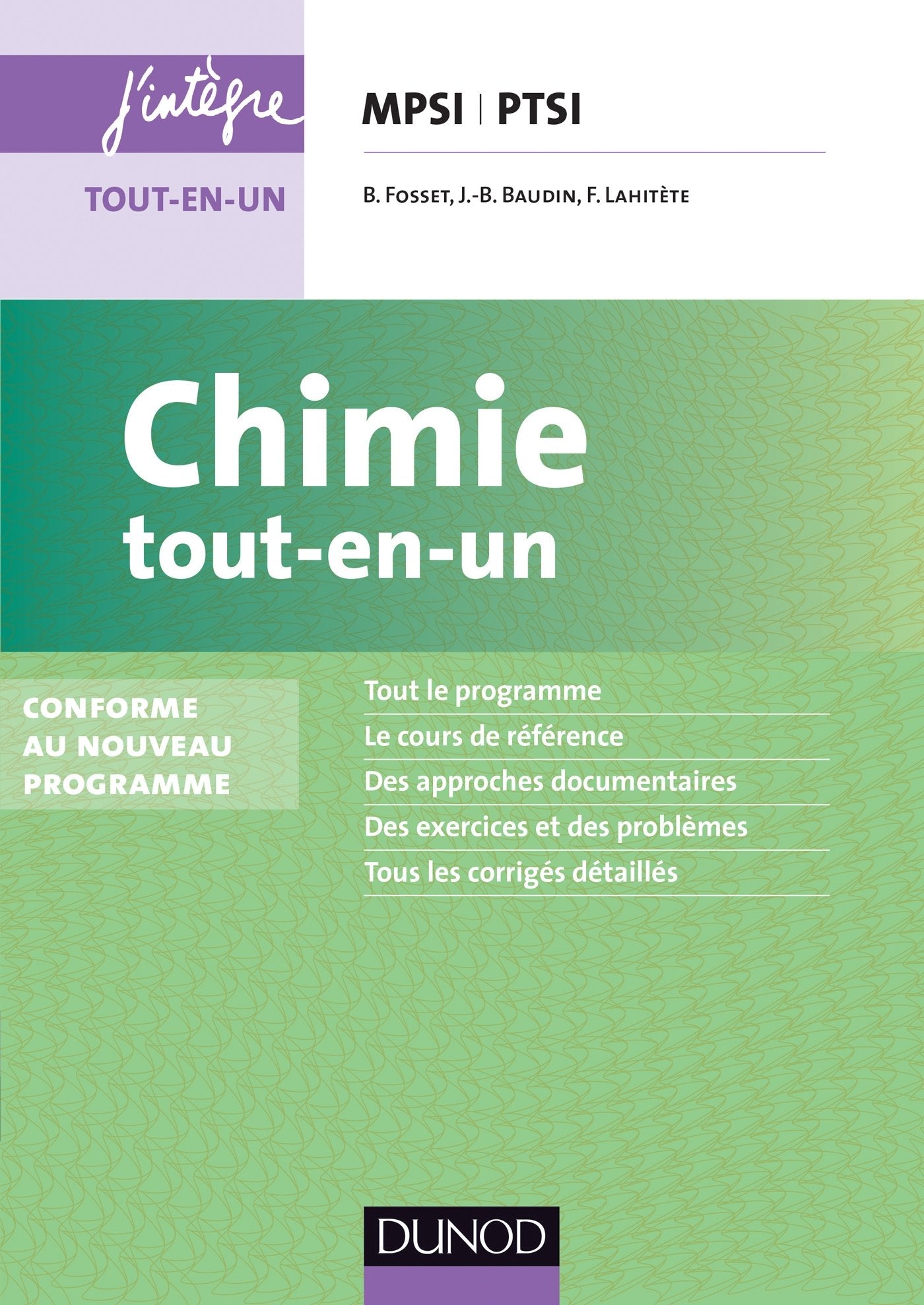Chimie tout-en-un MPSI-PTSI: Cours et exercices corrigés book