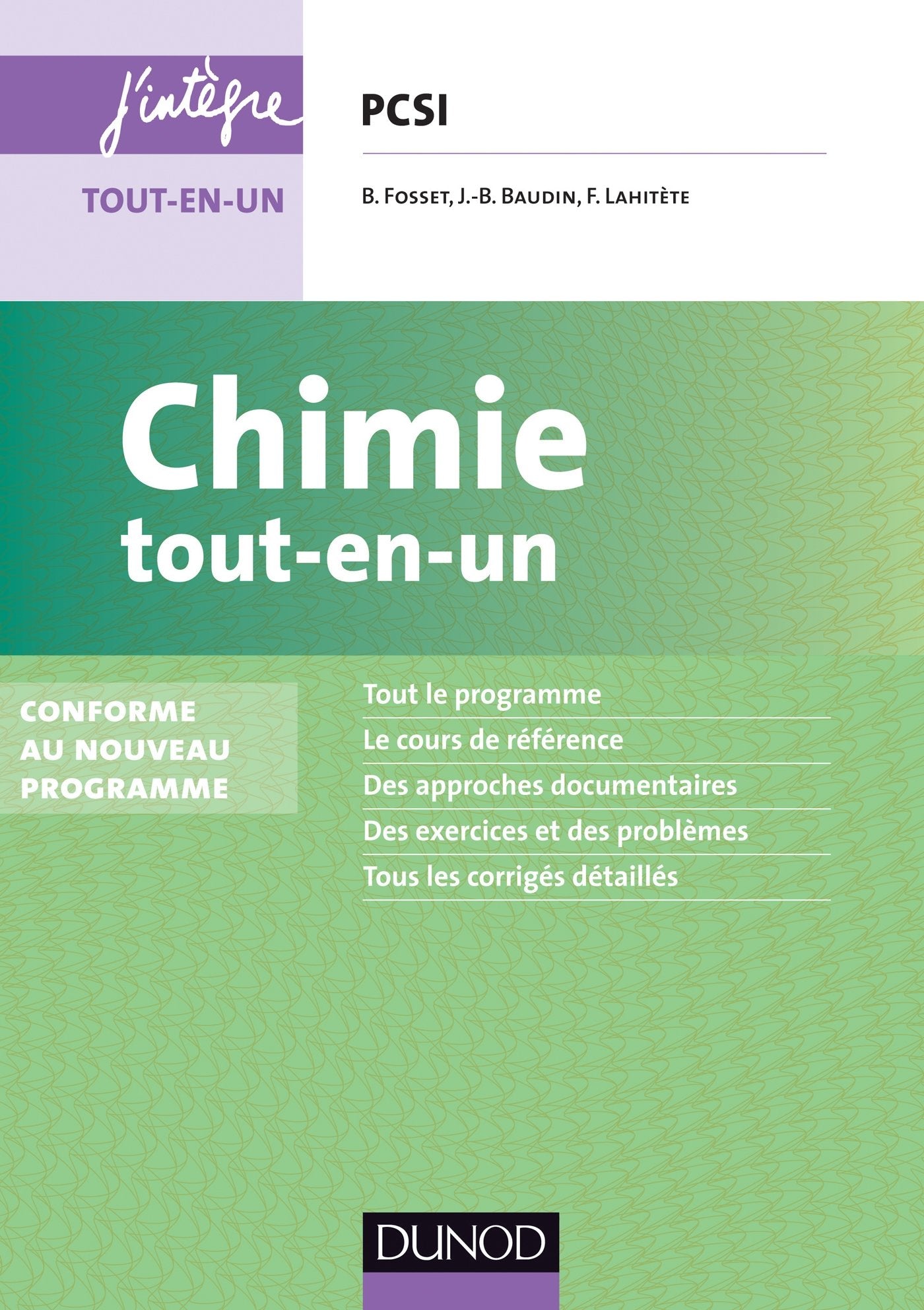 Chimie tout-en-un PCSI Books