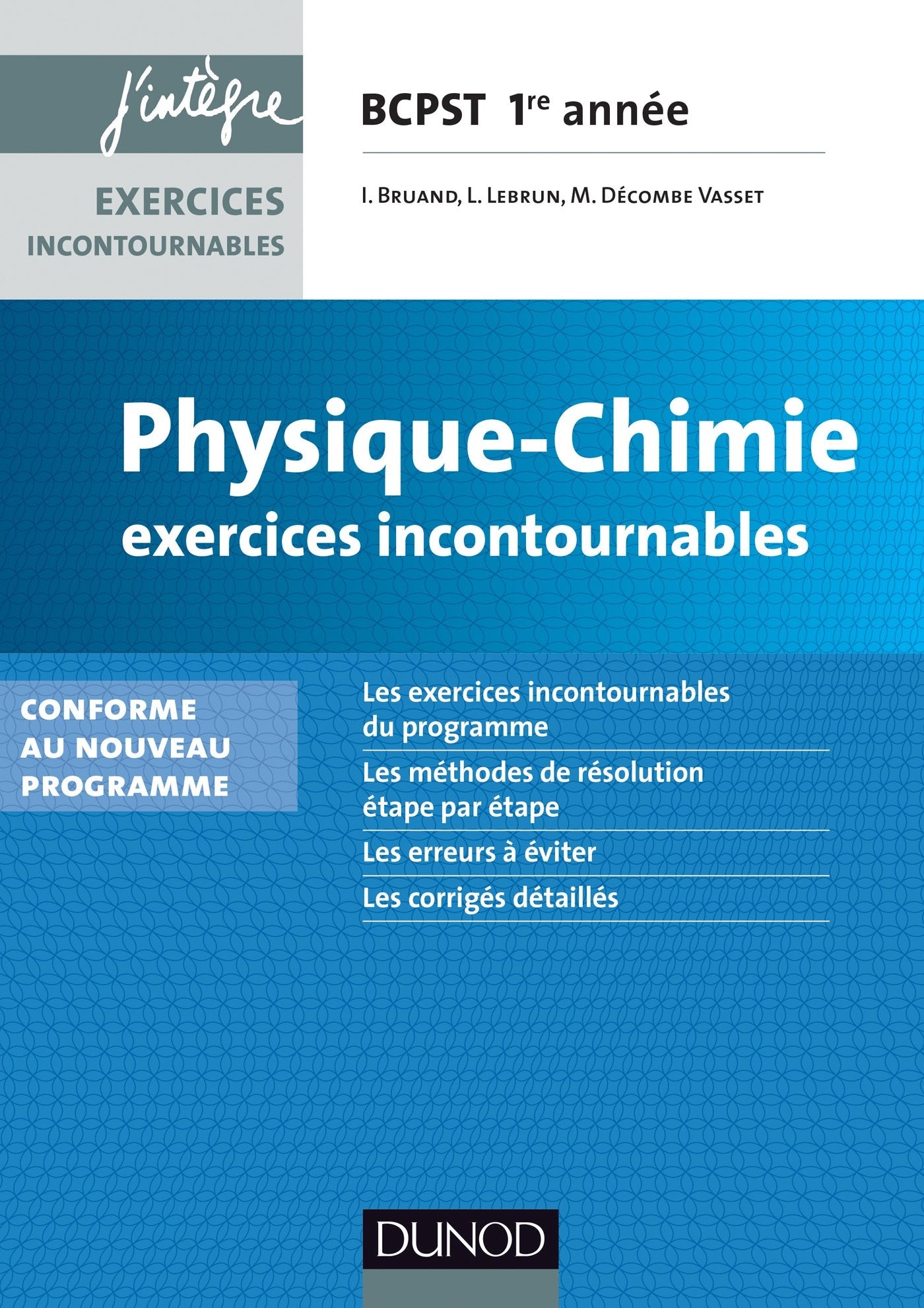 Physique-chimie exercices incontournables Bcpst 1e année Books