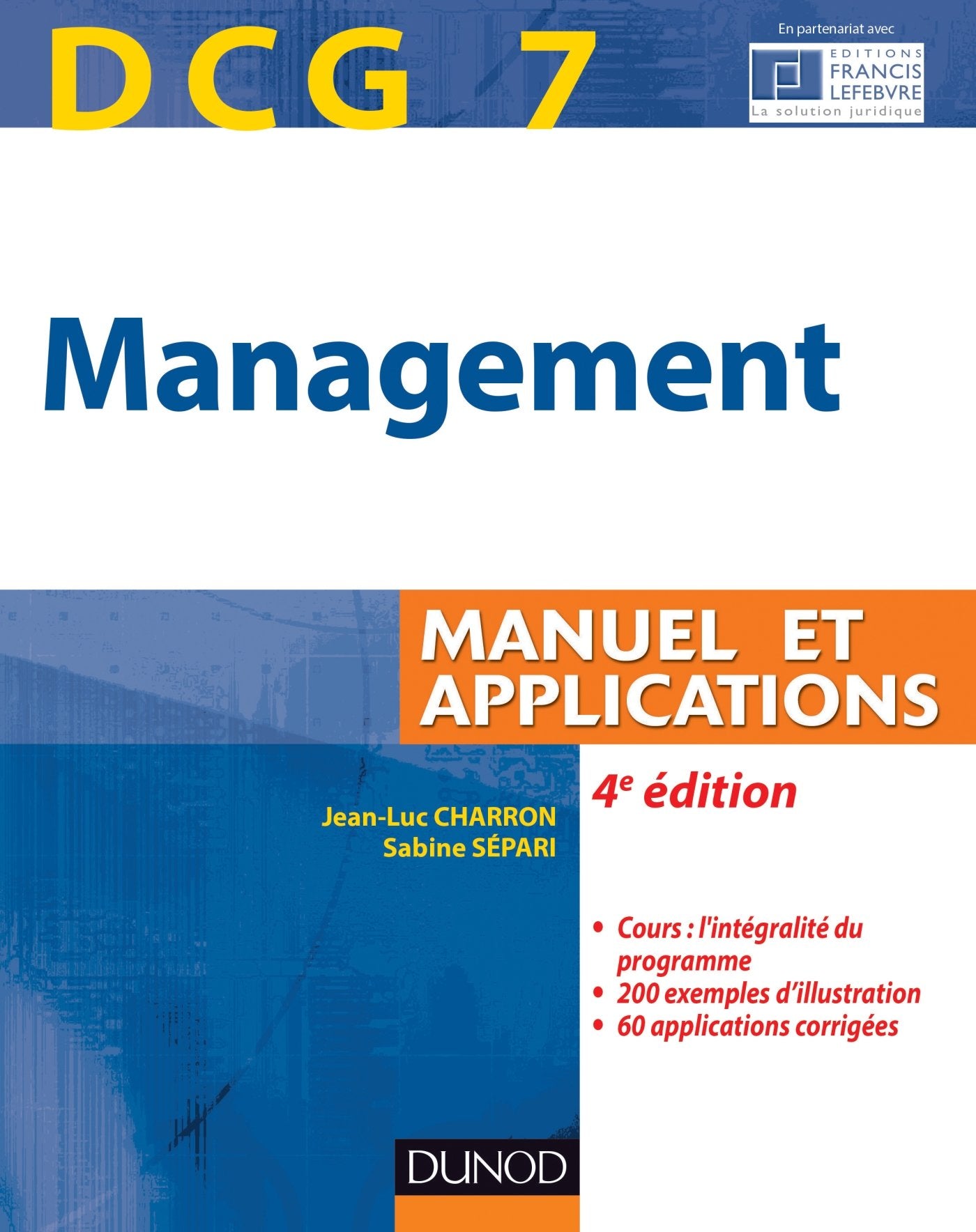 DCG7 Management: Manuel et applications, corrigés inclus book