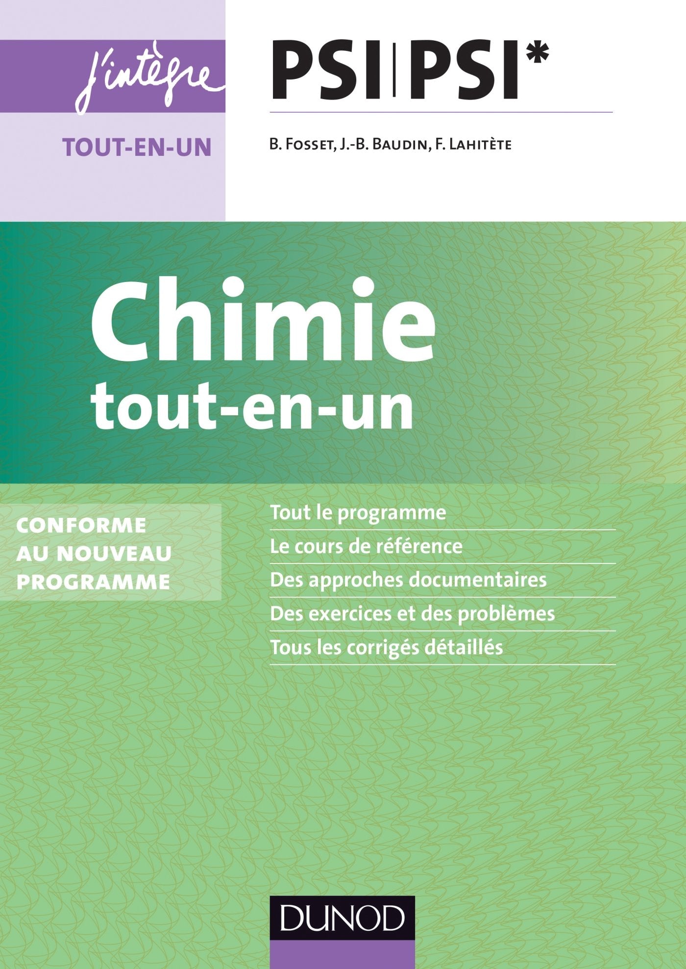 Chimie tout-en-un PSI book