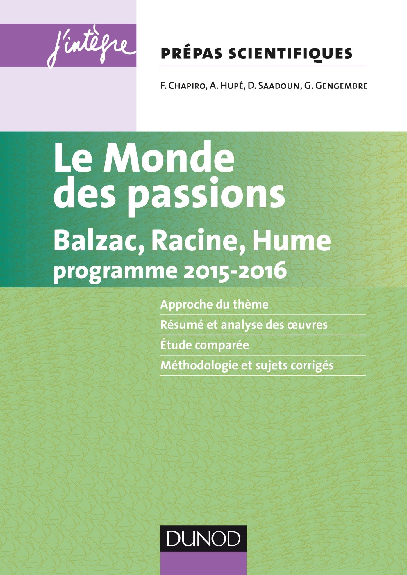 Le Monde des passions: Balzac, Racine, Hume Books