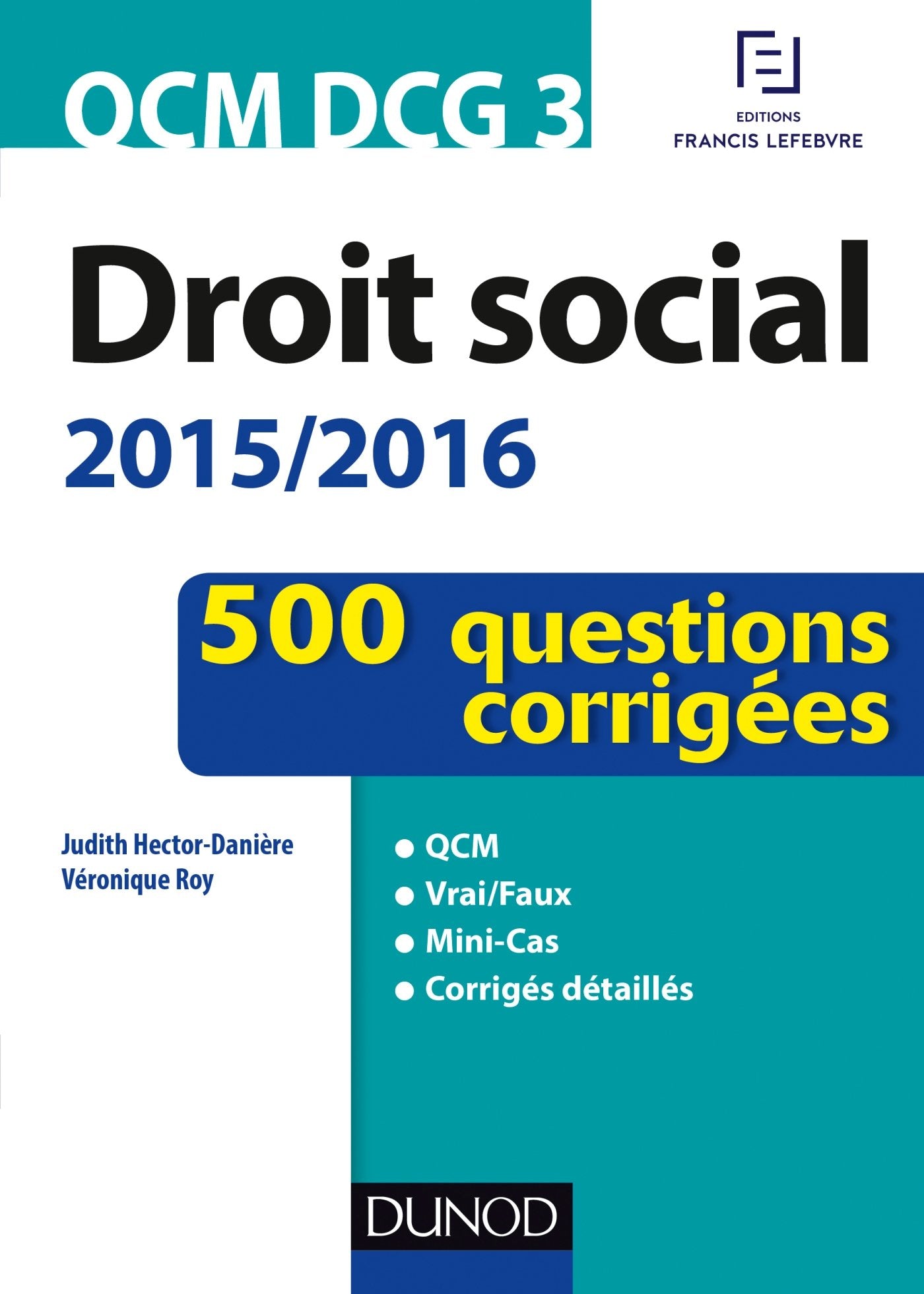 Droit social QCM DCG 3: 500 questions corrigées book