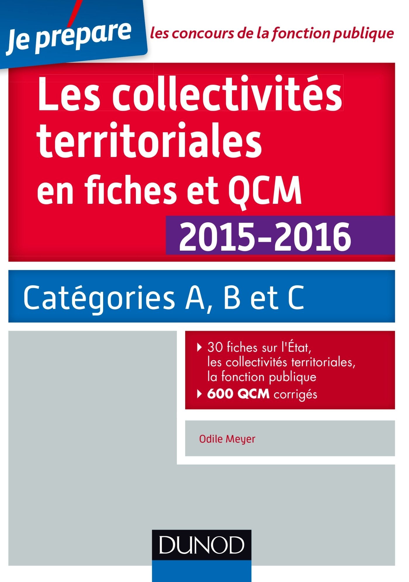 Les collectivités territoriales en fiches et en QCM: Catégories A, B et C book