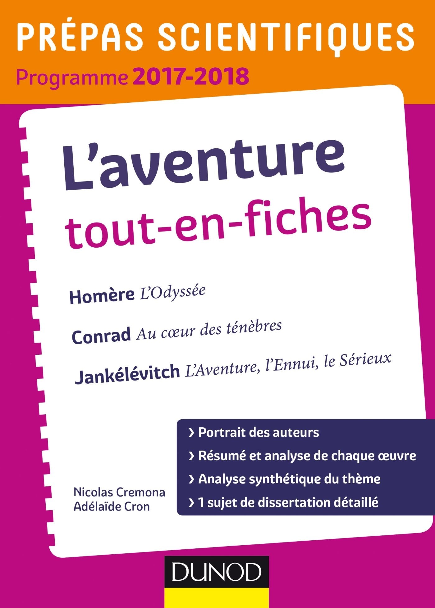 L'Aventure - Prépas scientifiques 2017-2018 Tout-en-fiches: Homère, Conrad, Jankélévitch (2017-2018) Business, Finance & Career