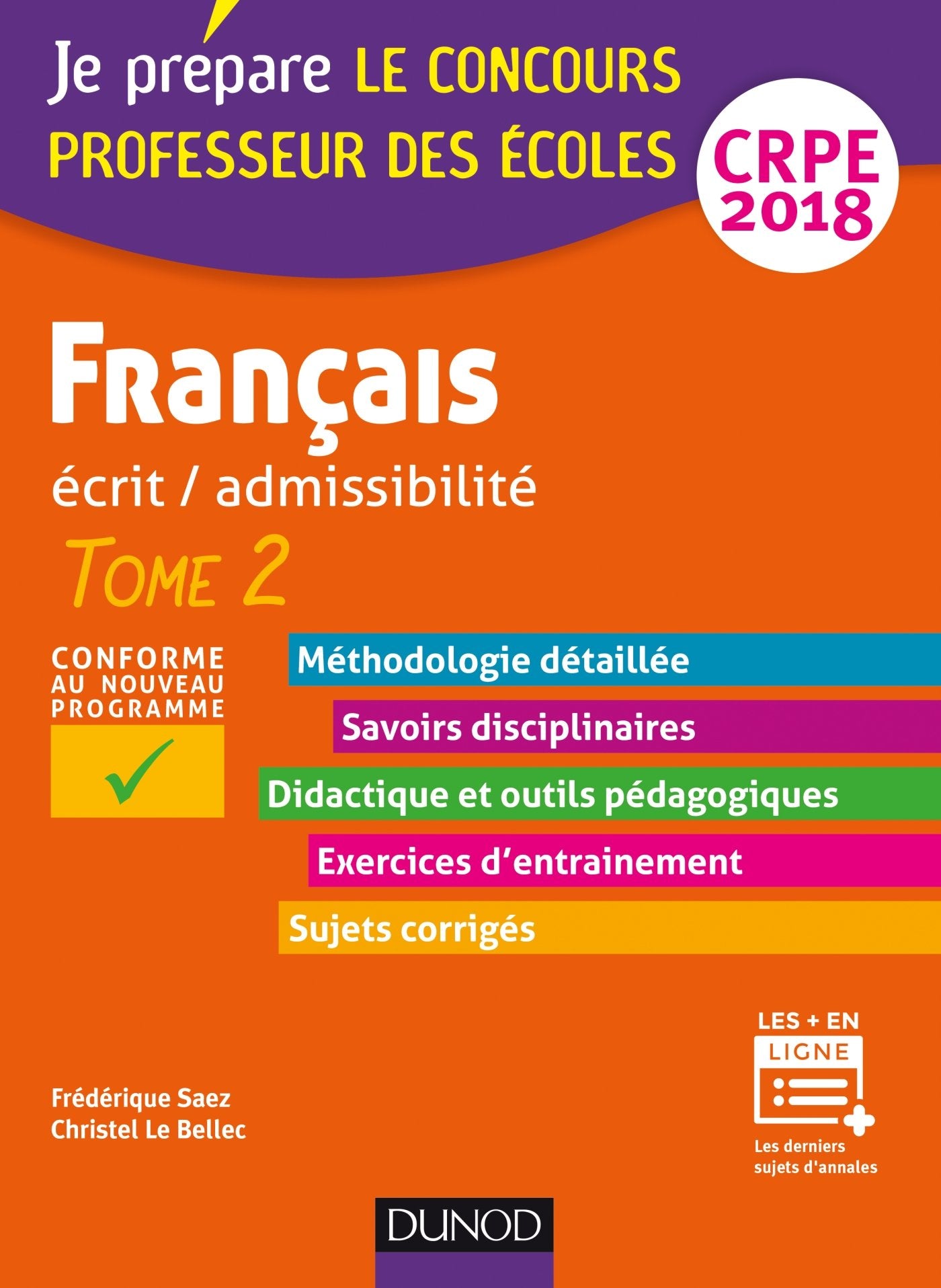 Français - Professeur des écoles - Ecrit / admissibilité - T.2 CRPE 2018: TOME 2 (2018) Books