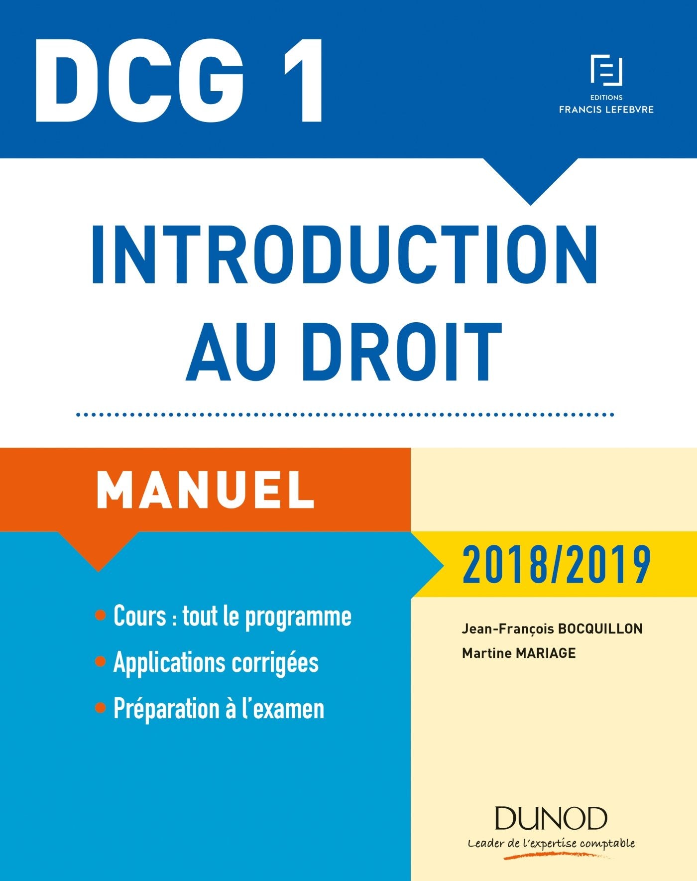DCG 1 - Introduction au droit - 12e éd. - Manuel - 2018/2019: Manuel - 2018/2019 (2018-2019) Business, Finance & Career