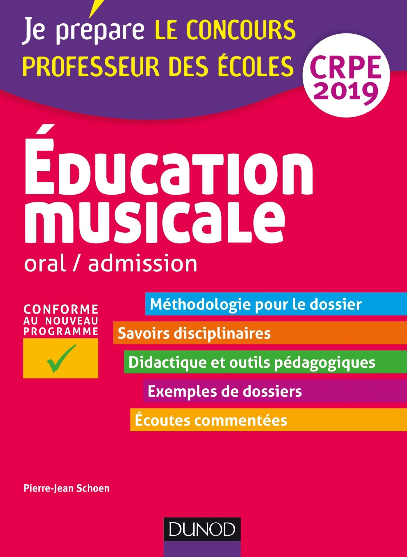 Education musicale - Oral / admission - CRPE 2019 (2019): Oral / admission Professeur des écoles Concours Books
