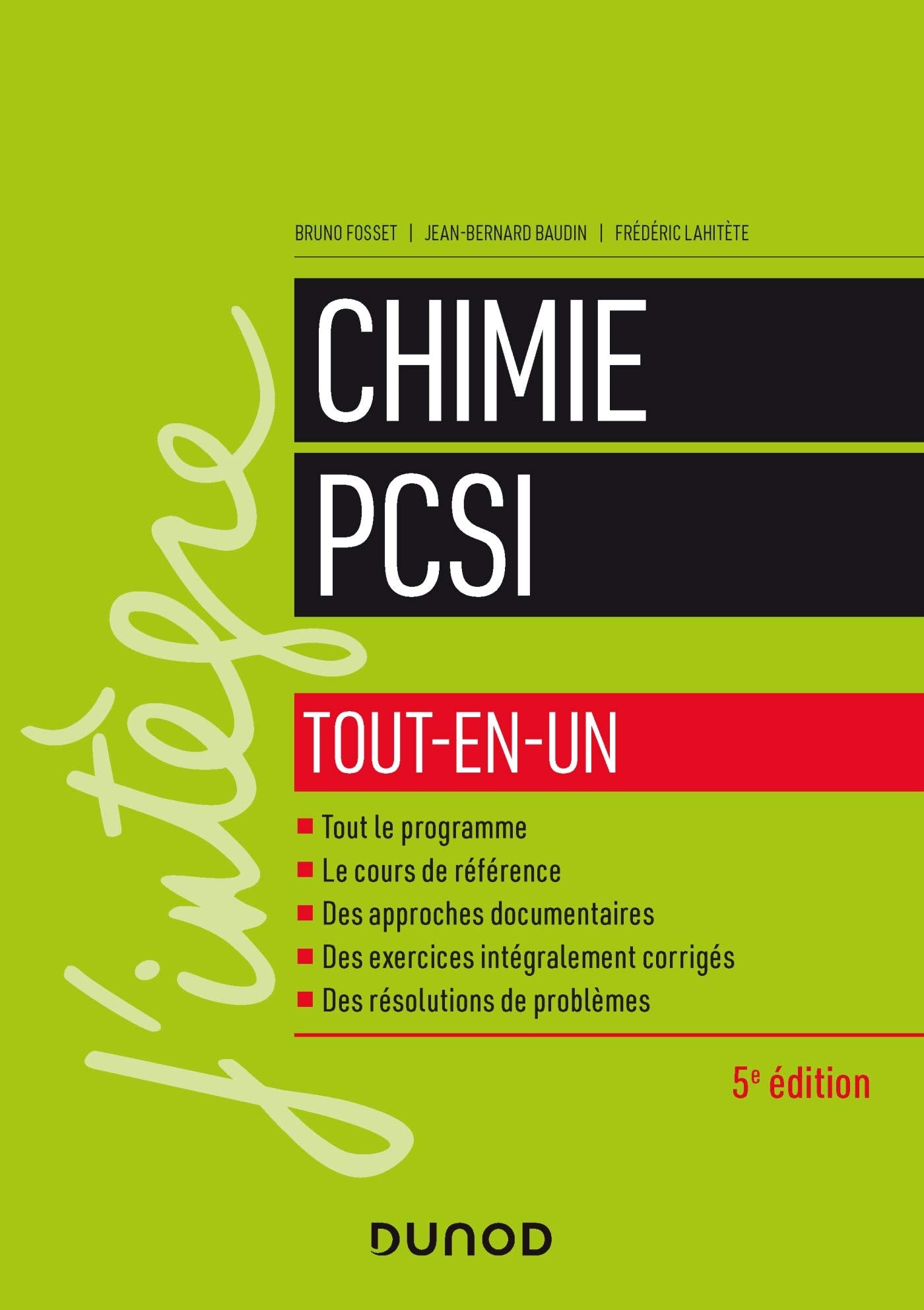 Chimie tout-en-un PCSI - 5e éd. Natural Sciences