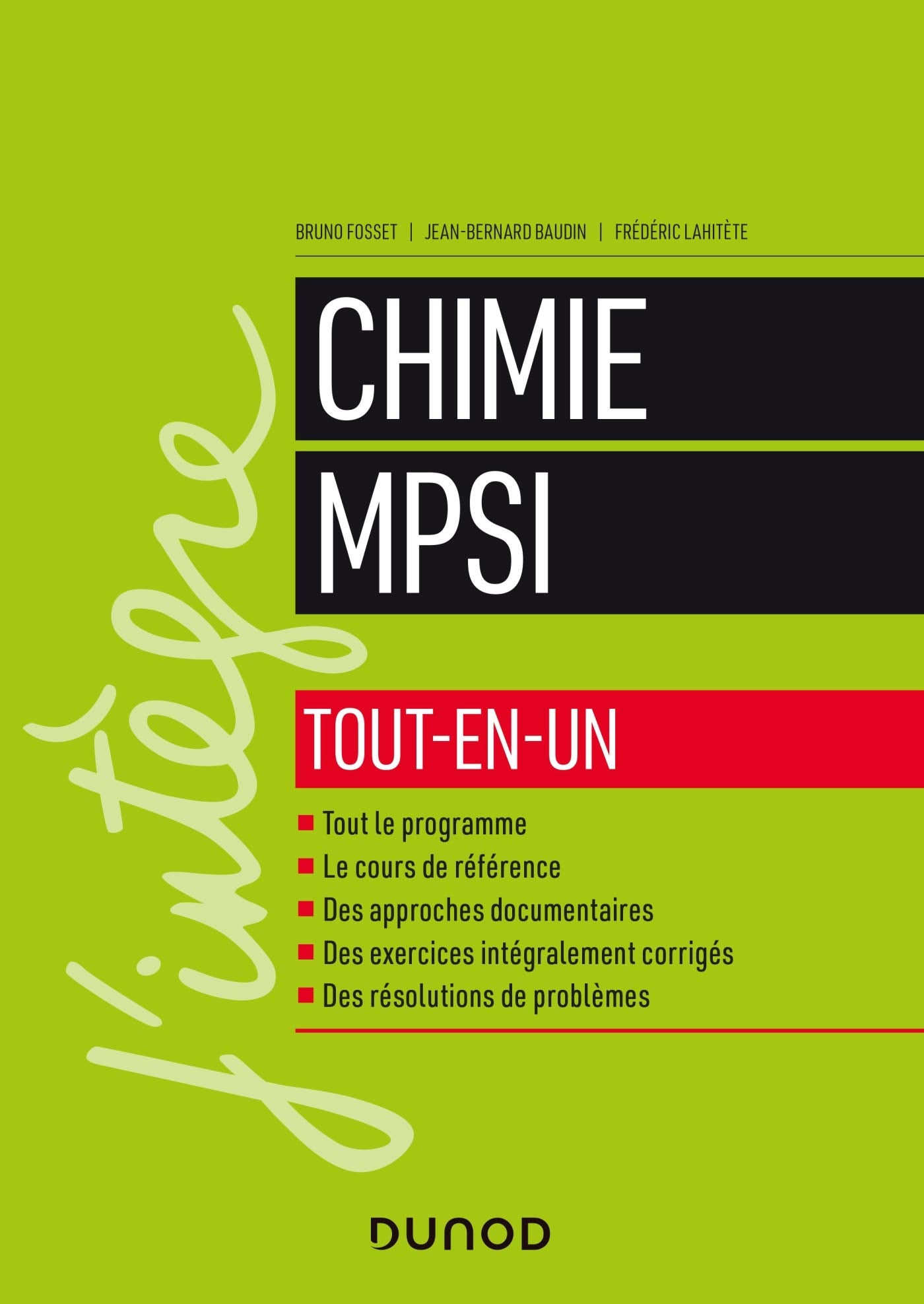 Chimie tout-en-un MPSI Natural Sciences