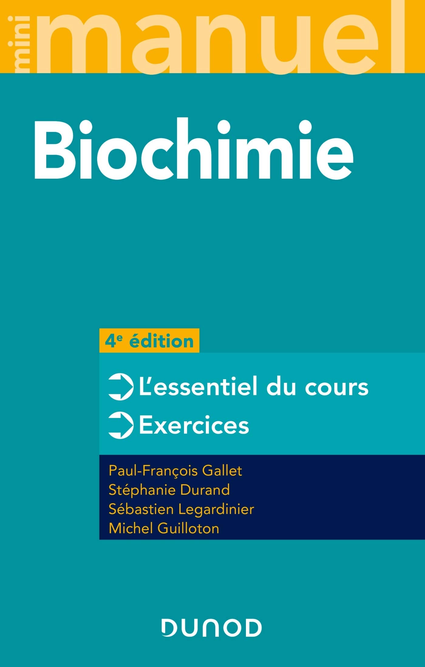 Mini Manuel - Biochimie - 4e éd.: Cours + QCM/QROC + exos Natural Sciences