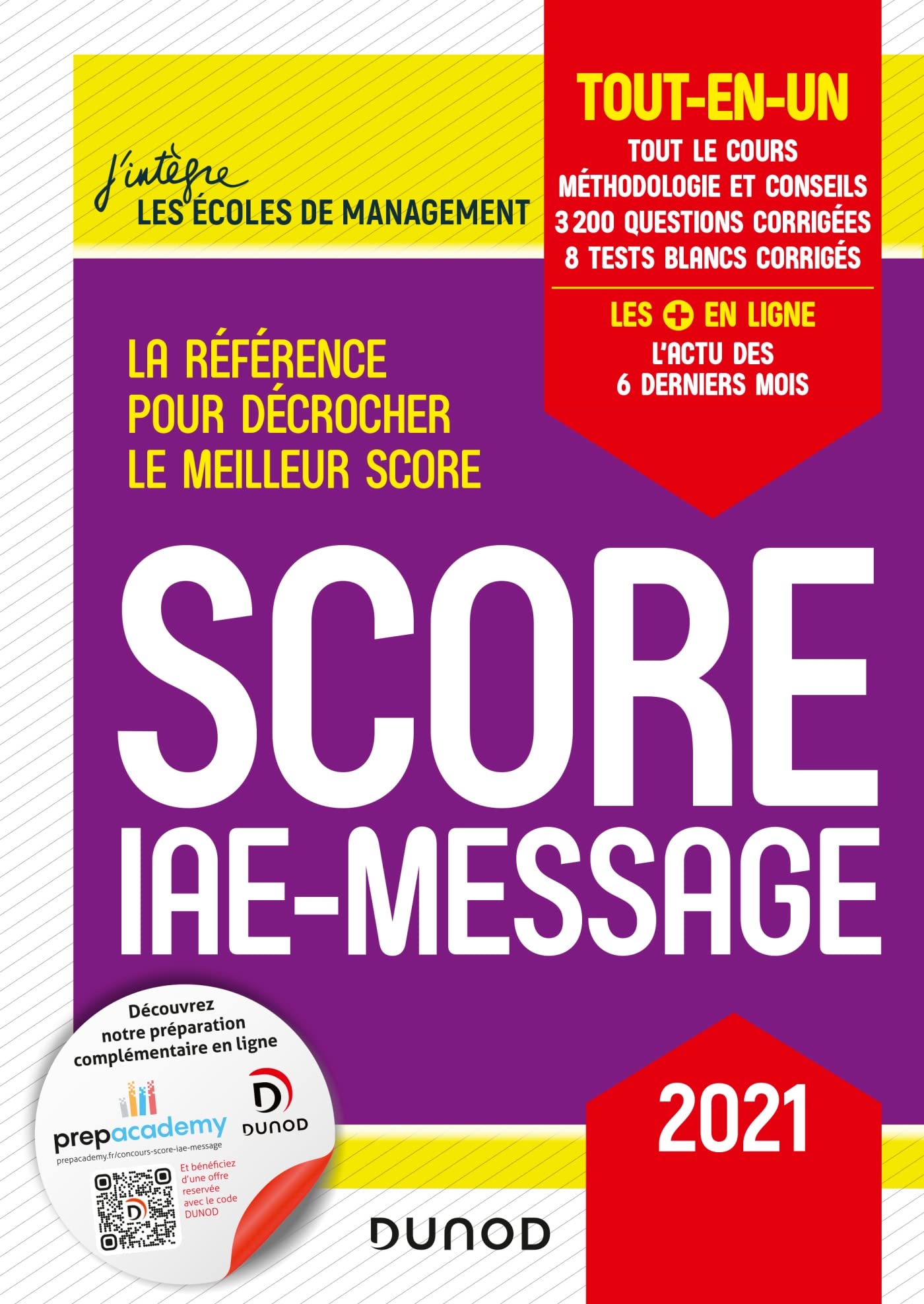 Score IAE-Message - 2021 - Tout-en-un: Tout-en-un (2021) Business, Finance & Career