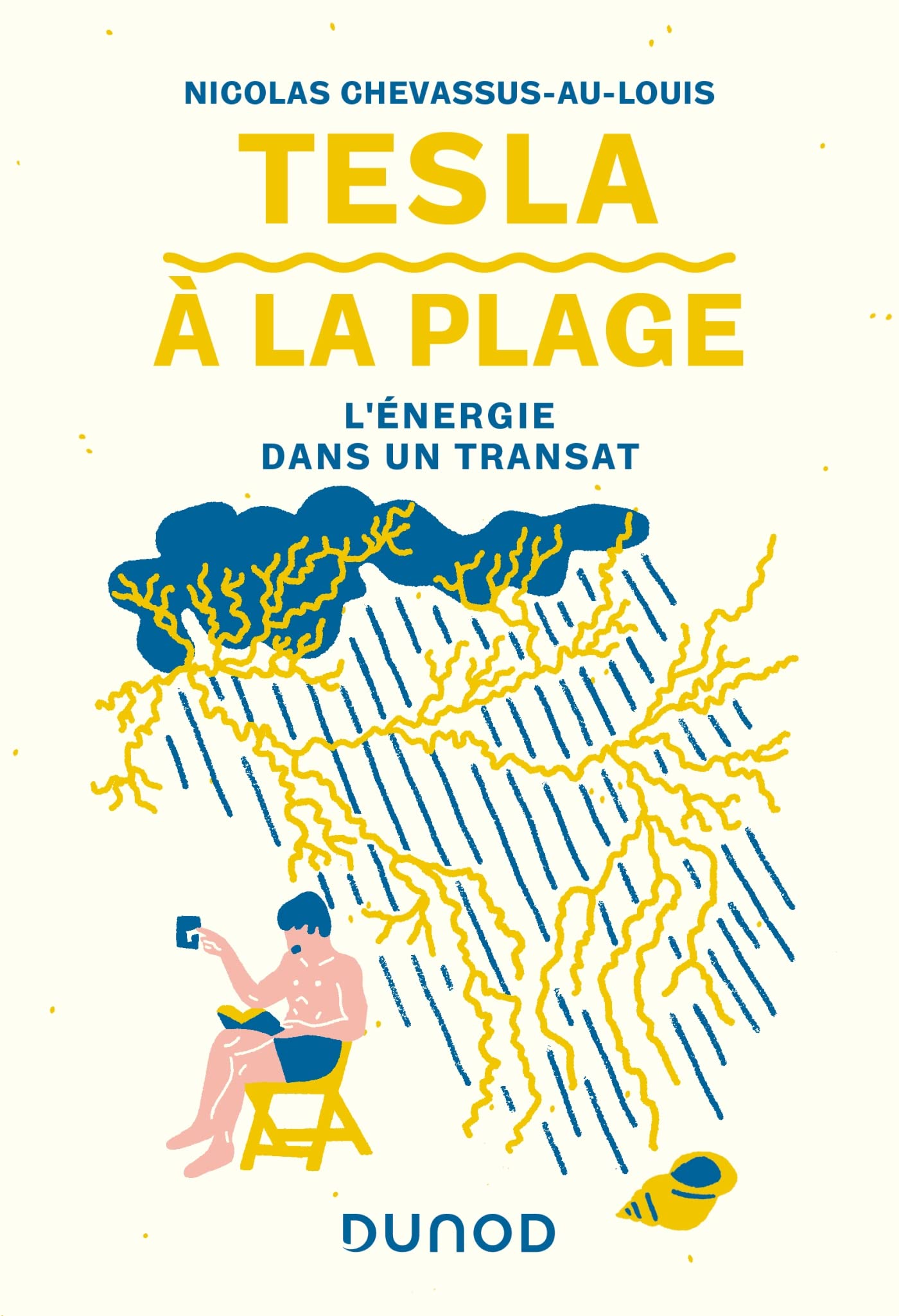 Tesla à la plage: L'énergie dans un transat book
