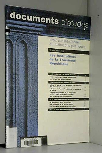 De 1 09 Institution 3eme Republique Edit 92 book