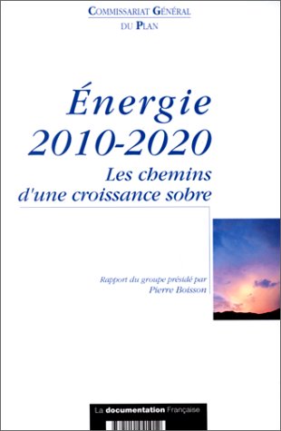 Énergie 2010-2020: Les chemins d'une croissance sobre, rapport du groupe plénier book