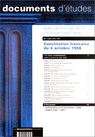 Constitution Francaise Du 4 Octobre 1958 Books