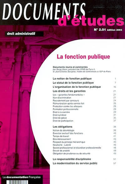 Product Image: La fonction publique
