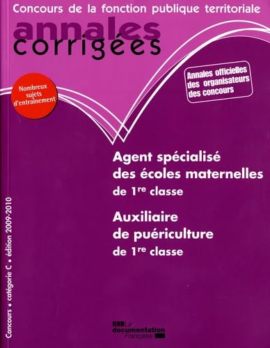 Agent spécialisé des écoles maternelles de 1re classe. auxiliaire de puéricult Business, Finance & Career
