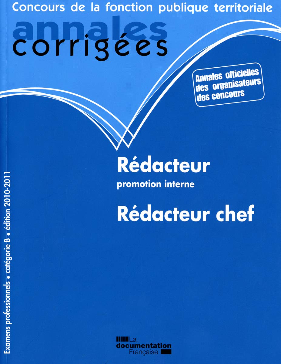 Annales corrigées n°11 rédacteur promotion interne, redacteur chef Business, Finance & Career