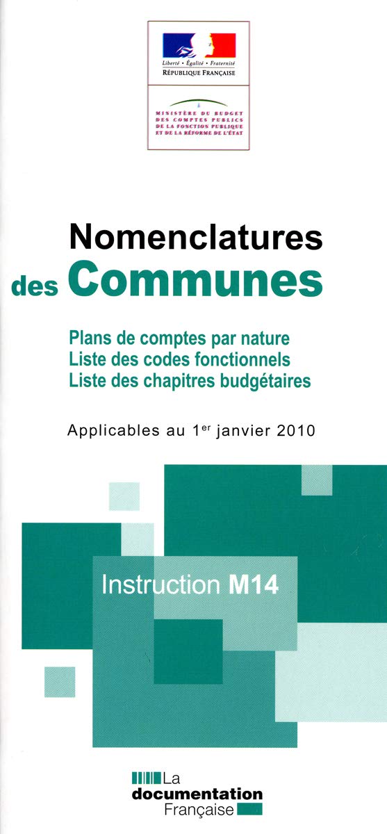Nomenclatures des communes: Instruction M14 book