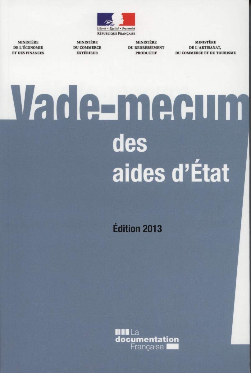 Product Image: Vade-mecum des aides d'état 2013
