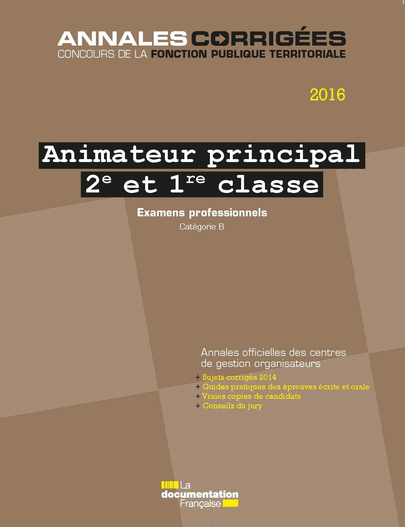 Animateur principal 2e et 1re classe 2016: Avancement de grade et promotion interne, catégorie B Business, Finance & Career