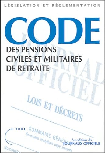 Code des pensions civiles et militaires de retraite Books