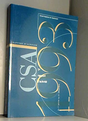 CSA, rapport d'activité 1993 Books
