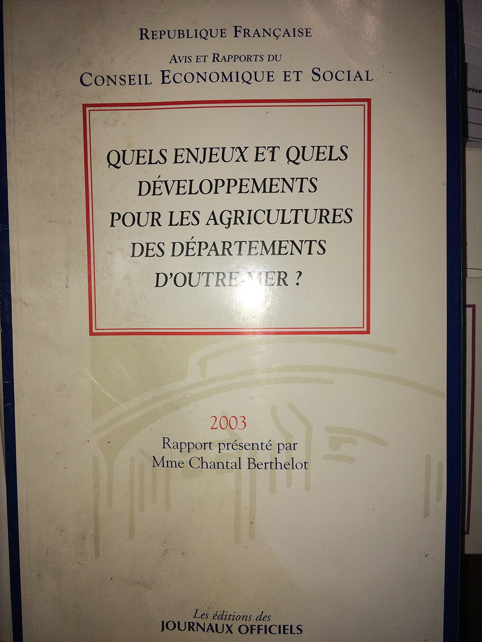 Quels enjeux et quels developpements pour les agricultures des dom book