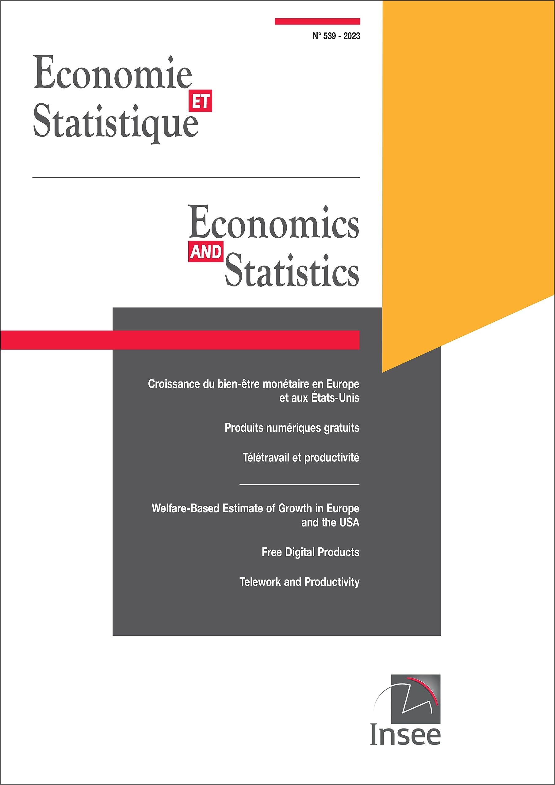 Economie et Statistique/ Economics and Statistics n° 539 Books