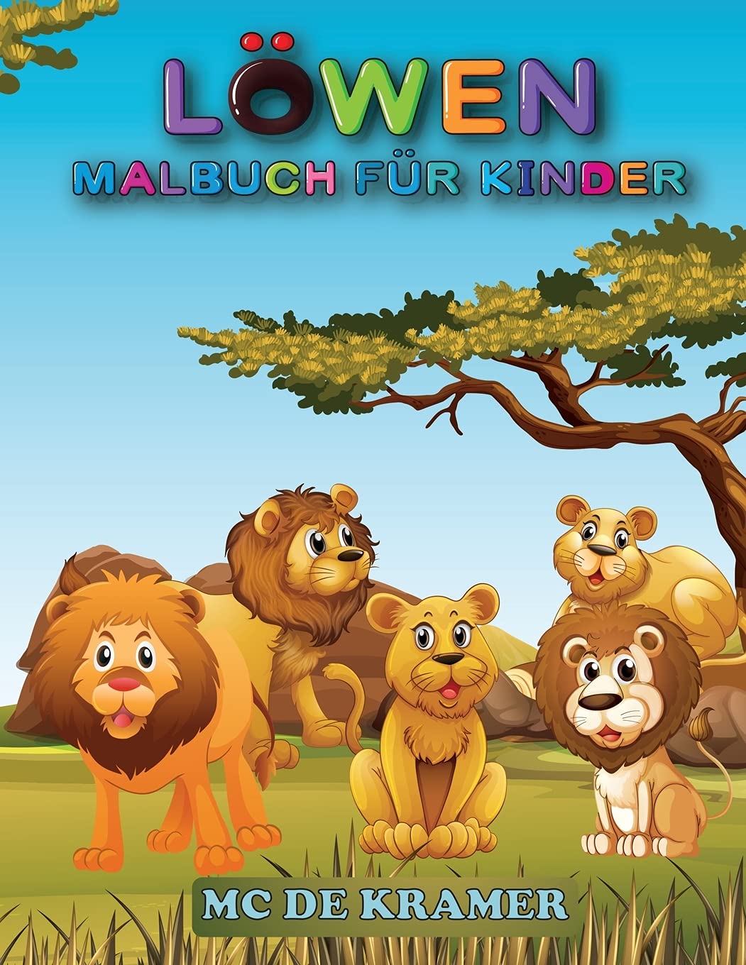 Löwen Malbuch für Kinder: Großes Malbuch für Kinder und Vorschulkinder, einfache und niedliche Designs, Malbuch mit hochwertigen Bildern, Aktivitätsbuch mit König des Dschungels Tiptoi & Games