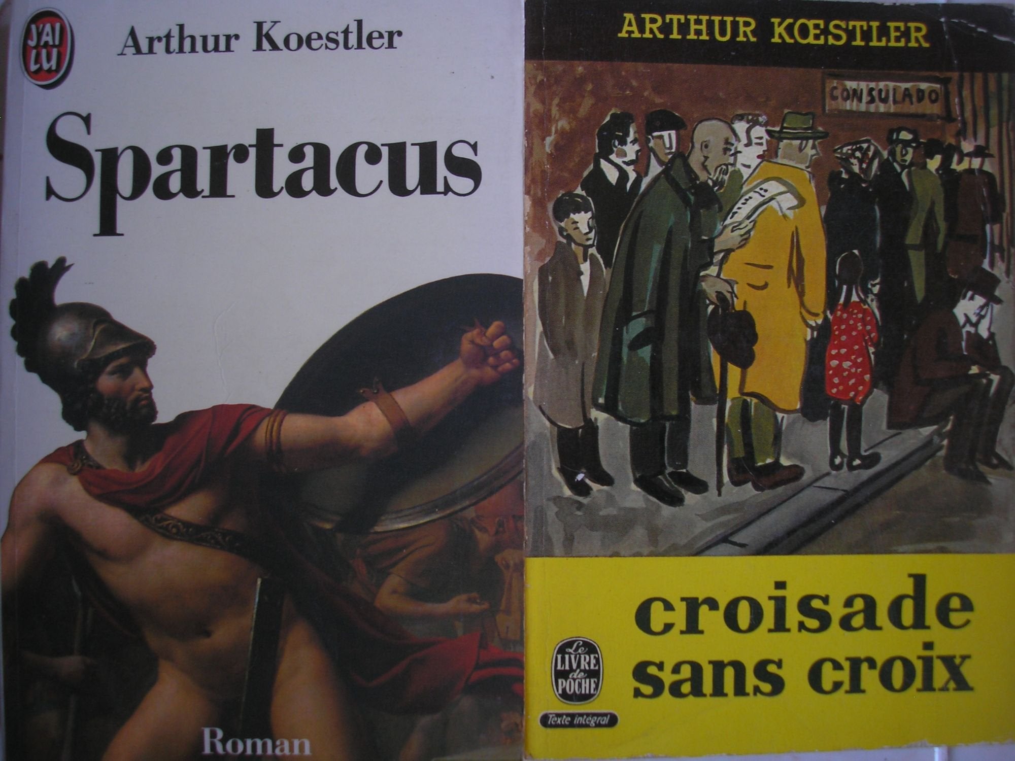 arthur koestler - lot 2 livres : croisade sans croix - spartacus book