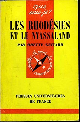 Les Rhodésies et le Nyassaland book