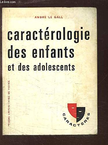 Caractérologie des enfants et des adolescents book