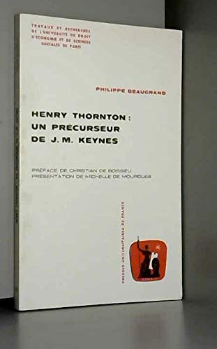 Henry Thornton, un précurseur de J. M. Keynes book