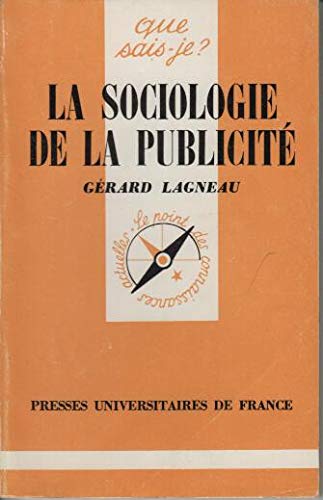 Sociologie de la publicite (la) book
