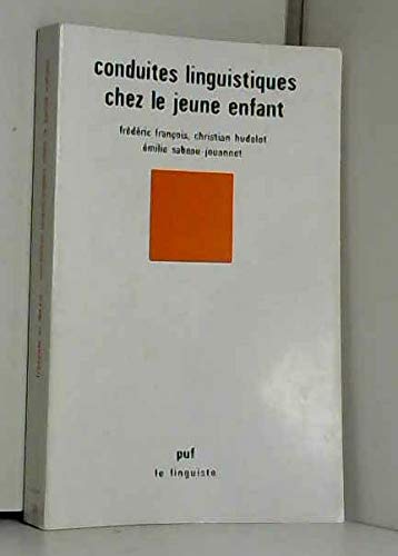 Conduites linguistiques chez le jeune enfant book