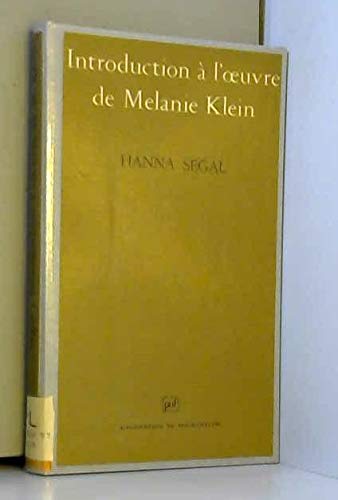 Introd. a l'oeuvre de melanie klein Psychology