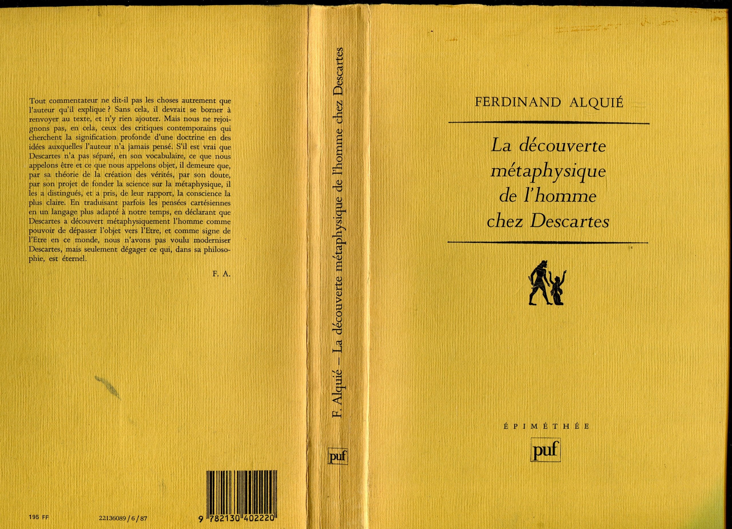 La découverte métaphysique de l'homme chez Descartes book