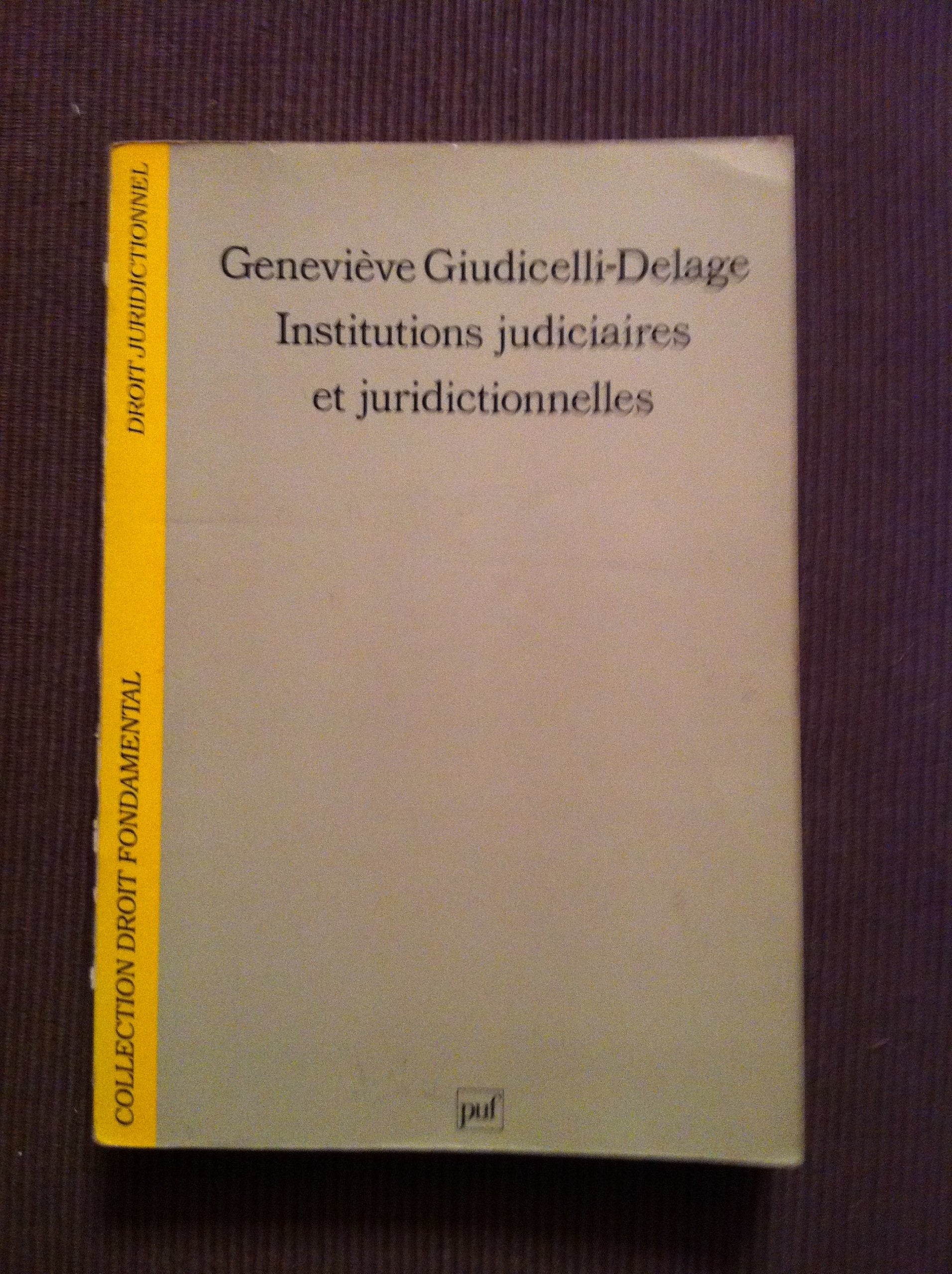 Institutions judiciaires et juridictionnelles book