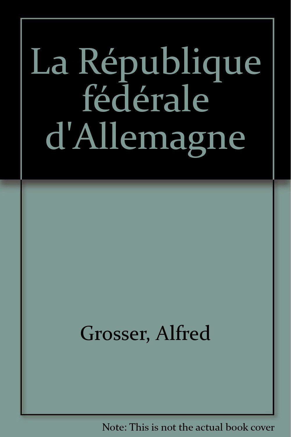 La République fédérale d'Allemagne book