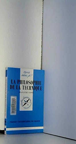 La philosophie de la technique book