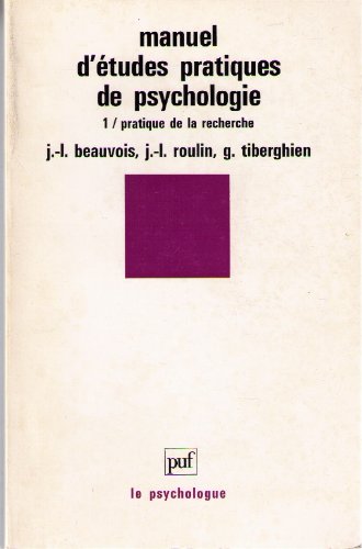 MANUEL ETUDES PRATIQUES PSYCHOLOG.T1 book