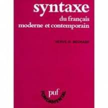 Syntaxe du français moderne et contemporain book