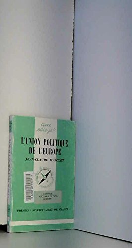 L'union politique de l'Europe book