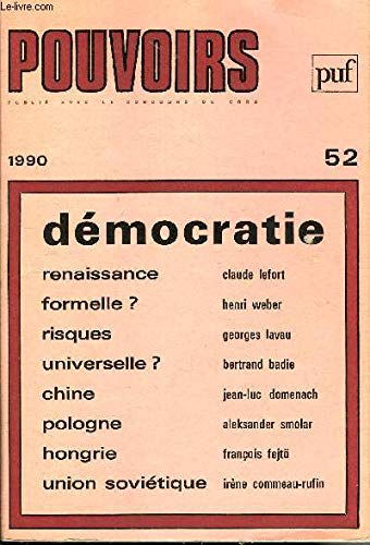 Pouvoirs, n° 52. Démocratie book