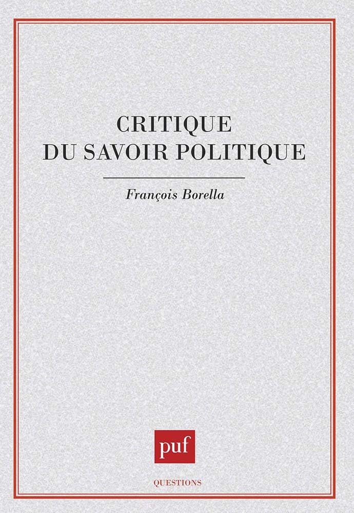 Critique du savoir politique Philosophy