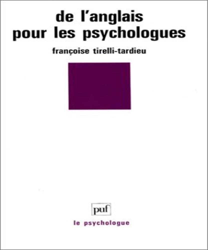 De l'anglais pour les psychologues Psychology