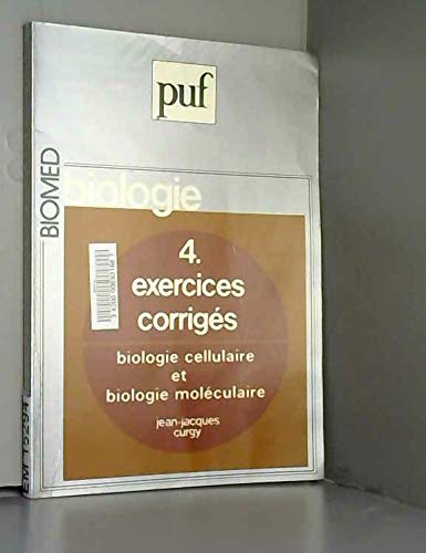 Exercices corriges, biologie cellulaire et biologie moléculaire book