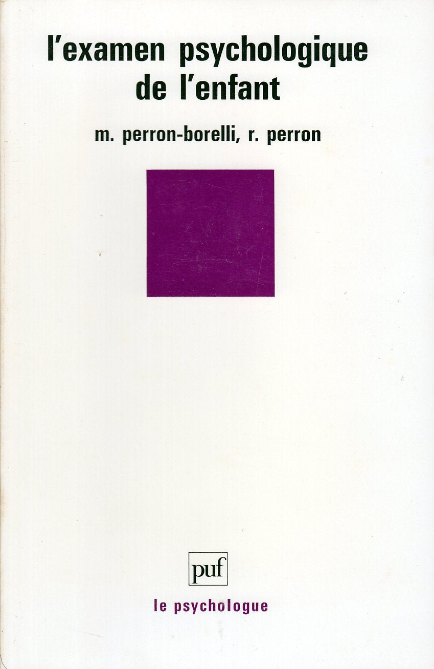 L'Examen psychologique de l'enfant Books